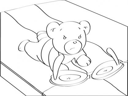 coloriage le doudou de t choupi en colere